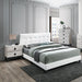 Contemporary Style Bed, Rectangle Headboard Home Essentials