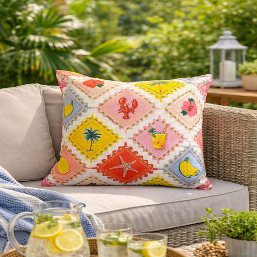 Outdoor Pillows, Weather Resistant (Set of 2) - Multi Daily Nest