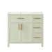 36" Bathroom Vanity With Sink, 2 Doors, 3 Drawers, Rectangular - White Hearth and Haven