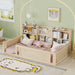 Platform Floor Bed With Guardrail Fence And Side Storage Shelves Home Essentials