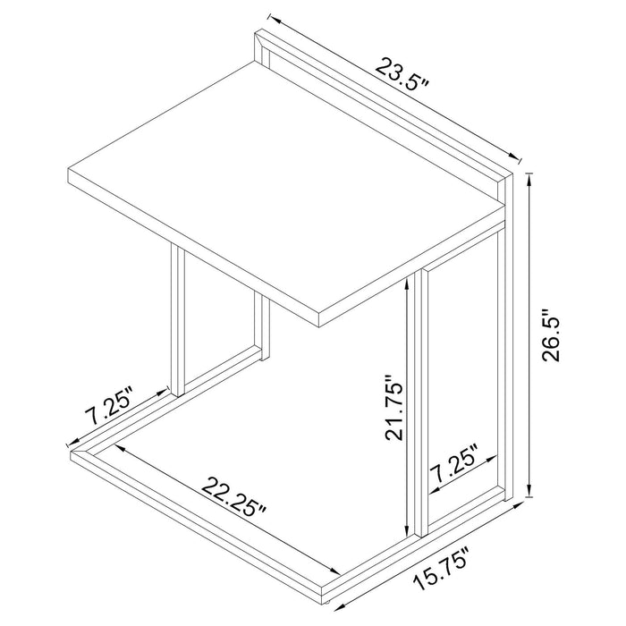 Rectangular Top Snack Table Furniture Max