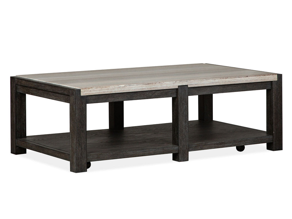 Plum Creek - Rectangular Cocktail Table With Casters Magnussen Furniture