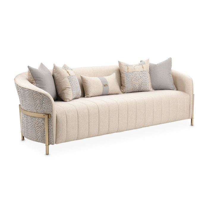 Lisbon - Sofa - Opal / Gold Michael Amini