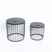 Solar Powered Nesting Side Table Set - Black Home Essentials