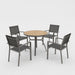 5 Piece Patio Dining Set & Table And Chairs For Outdoor Use - Gray Home Essentials