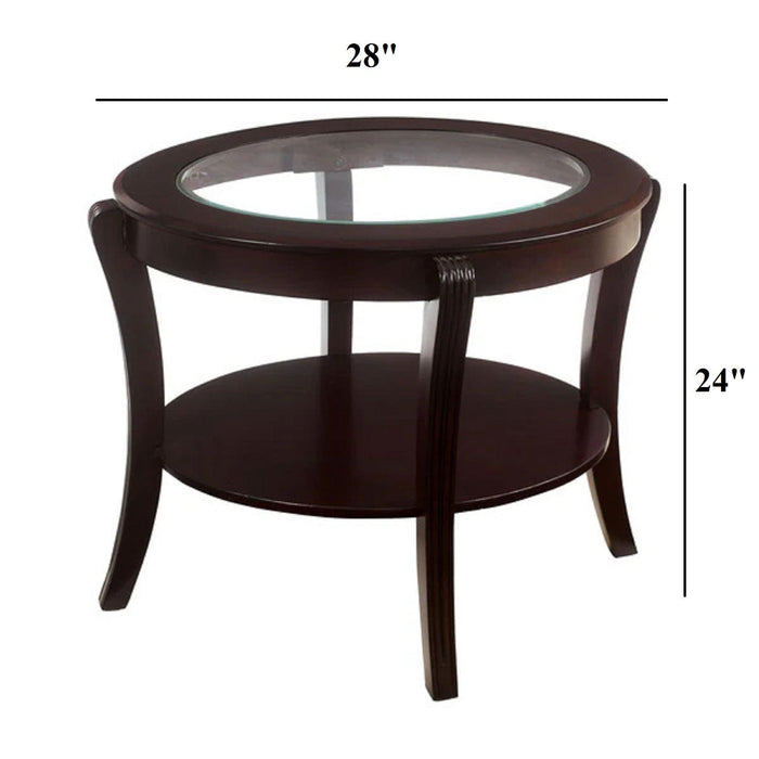 Contemporary Table With Open Lower Shelf Home Essentials