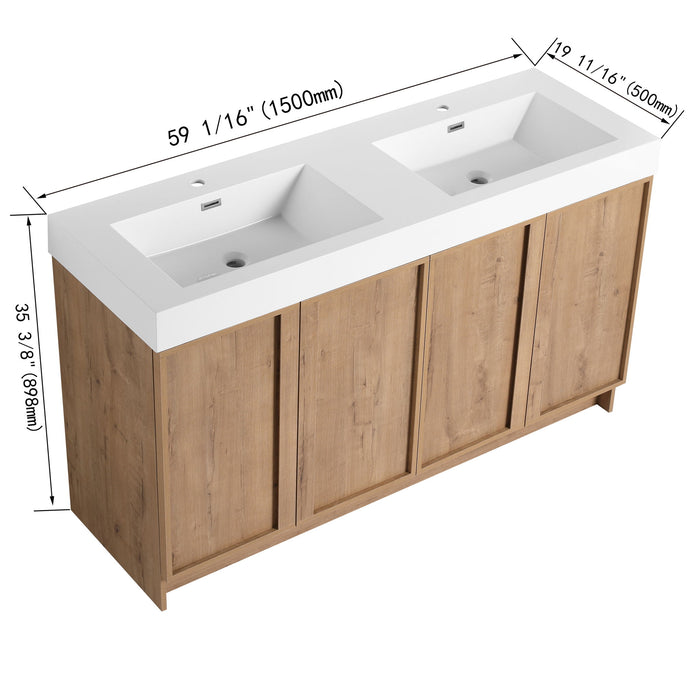 Freestanding Bathroom Vanity With Sink, Soft Close Doors Home Essentials