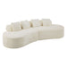 Modern Curved Sofa With Pillows Home Essentials