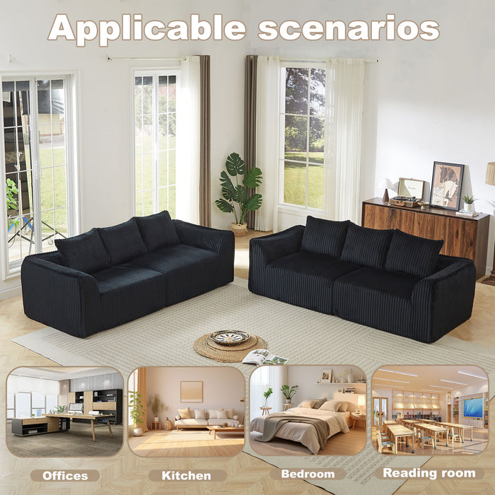 Minimalist Set With Curved Lines & Gently Sloped Backrest Home Essentials