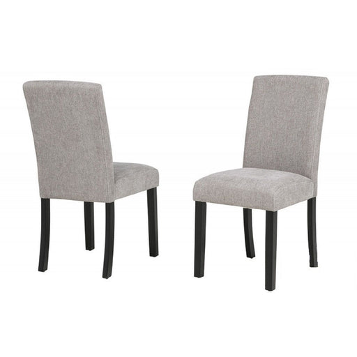 Upholstered Dining Room Kitchen Side Chairs (Set of 2) - Black / Gray Home Essentials