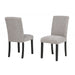 Upholstered Dining Room Kitchen Side Chairs (Set of 2) - Black / Gray Home Essentials