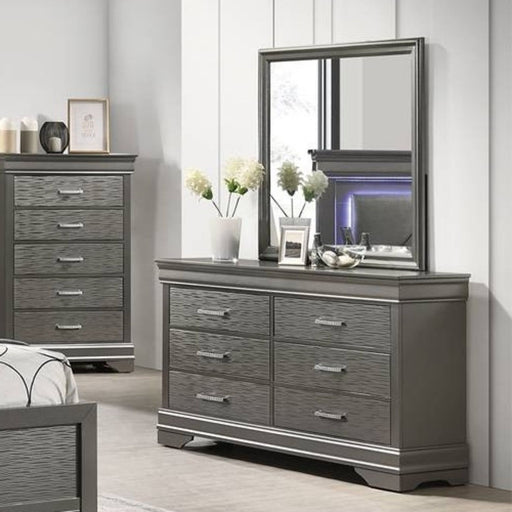 1 Piece Dresser 6 Drawers Bedroom Furniture - Gray Home Essentials