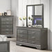 1 Piece Dresser 6 Drawers Bedroom Furniture - Gray Home Essentials