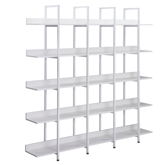 Vintage Industrial 5 Tier Open Bookcase Hearth and Haven