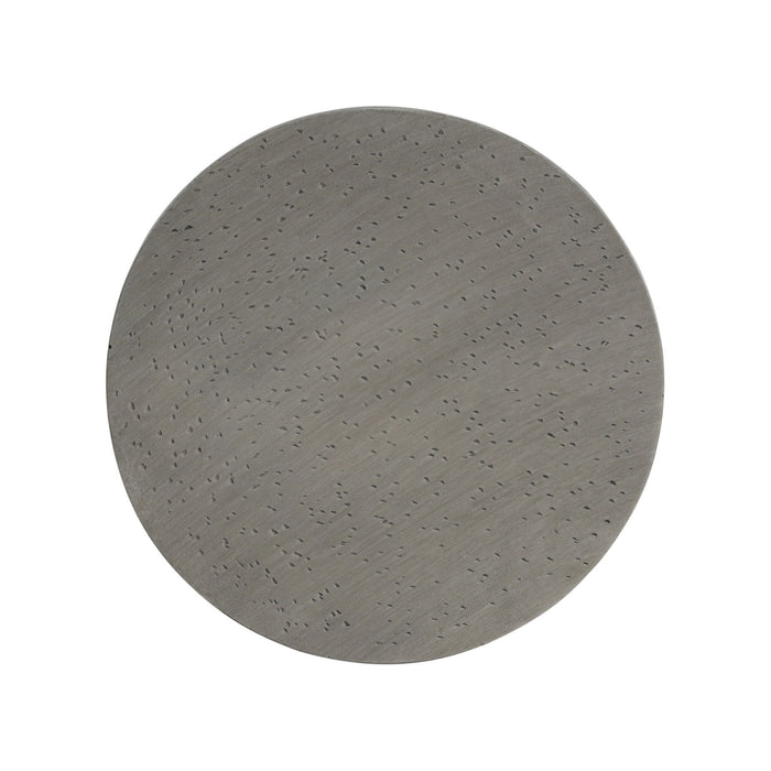 Modern Outdoor Lightweight Concrete Side Table With Hourglass Design - Light Gray Noble House