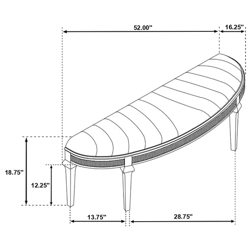 Colwood - Upholstered Curved With Channel Tufting And Slender Tapered Legs - Silver Gray Furniture Max