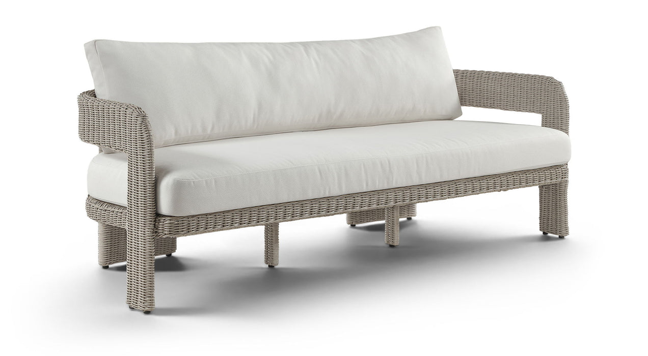 Sandbay - Olefin Water Resistant Fabric And Wicker Outdoor Patio Sofa Meridian Furniture