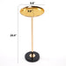 Adjustable Pedestal Side Table For Living Room - Gold / Black Home Essentials