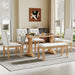Dining Set With Bench, 6 Piece Hearth and Haven