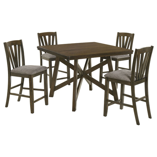 Maxine - 5 Piece Counter Height Dining Set - Brown Furniture Max