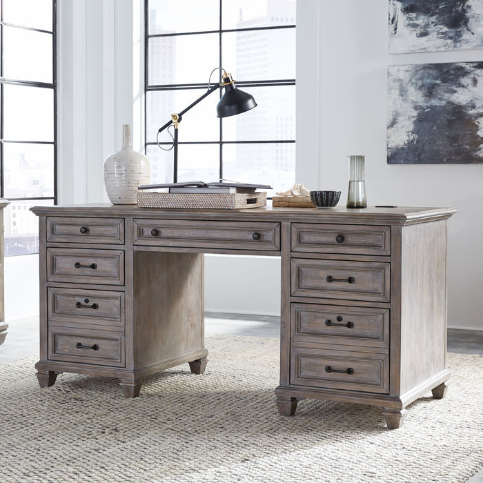 Lancaster - Executive Desk - Dove Tail Gray Magnussen Furniture