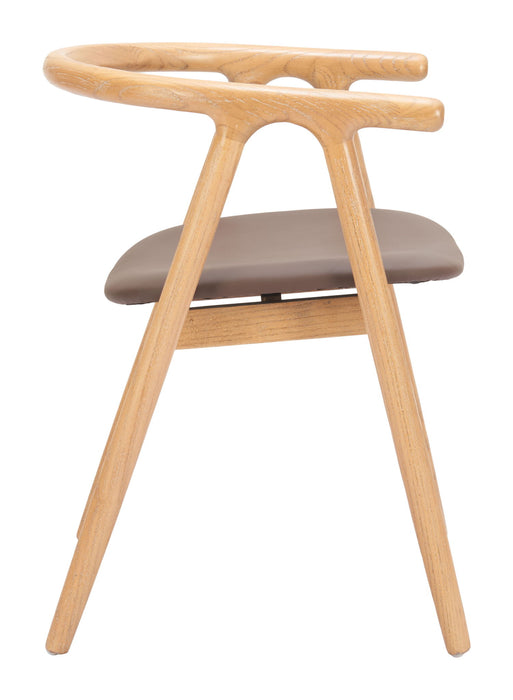 Peker - Dining Chair (Set of 2) - Brown / Natural Zuo Modern