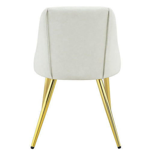 Gaines - Side Chair (Set of 2) - White Synthetic Leather ACME