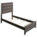 Twin Panel Bed With Tapered Legs - Gray Furniture Max