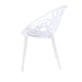 Dining Chair, Transparent Shell Design For Home (Set of 4) - White Home Essentials