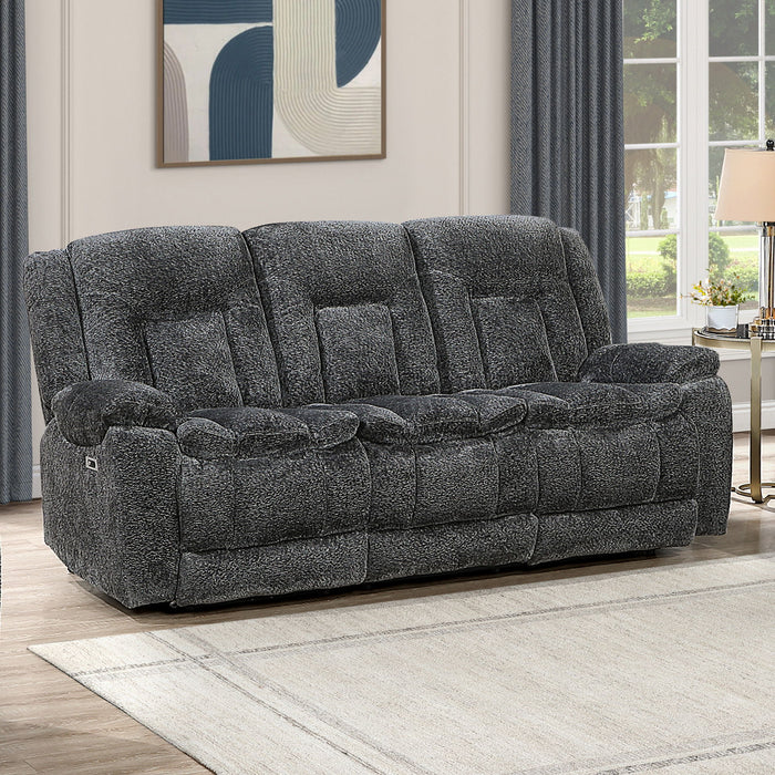 Stanwick - Reclining Sofa With Power Footrest - Gray New Classic