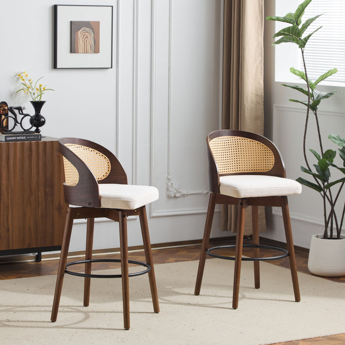 Como - Indoor Wood Barstool (Sey of 2)