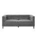 Modern 3 Seater Sofa, Upholstered Couch With Curved Armrests Noble House