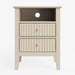 Fluted Nightstand With 2 Drawers Home Essentials
