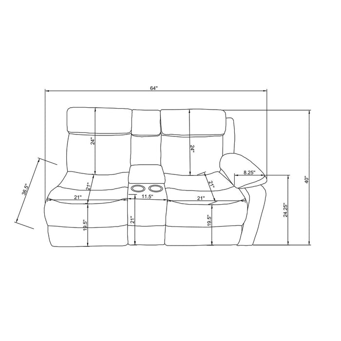 Blanche - Sectional Sofa With LED Lighting And Integrated Speaker - Gray Global Furniture USA