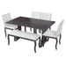 Dining Set With Bench, 6 Piece Hearth and Haven