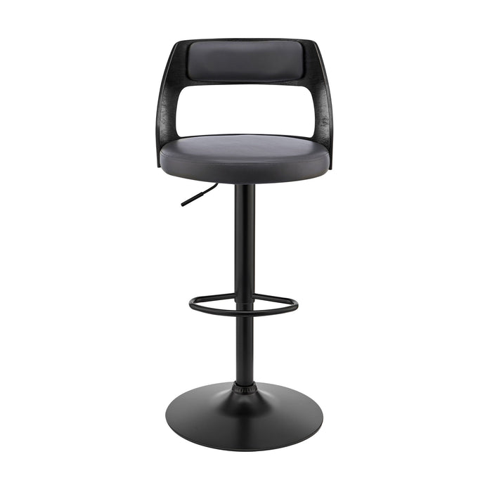 43" Swivel Adjustable Height Bar Chair - Gray / Black