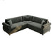 L-Shaped Sofa Couch With Pull-Out Bed Home Essentials