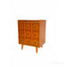 3 Drawer End Table With Charging Station For Bedroom - Natural Wood Home Essentials