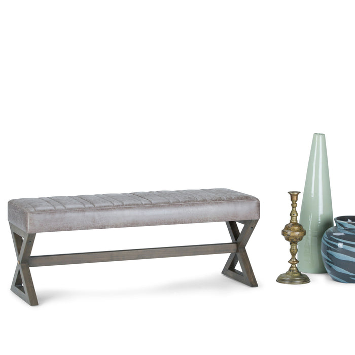 Salinger - Large Upholstered Ottoman Bench Simpli-Home