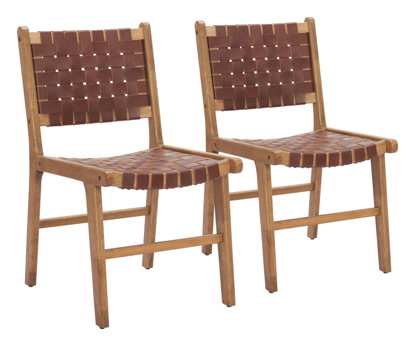 Feder - Dining Chair (Set of 2) - Brown Zuo Modern