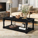 Coffee Table With Slatted Lower Shelf For Living Room Hearth and Haven