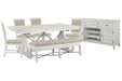 Heron Cove - Extendable Trestle Dining Table Set Magnussen Furniture