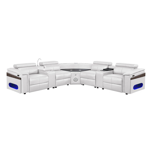 Nova - Sectional With Bluetooth Speaker, LED And Lifting Wine Cabinet Matrix Furniture Group