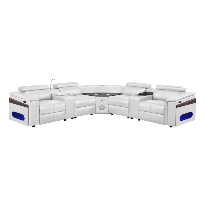 Nova - Sectional With Bluetooth Speaker, LED And Lifting Wine Cabinet Matrix Furniture Group