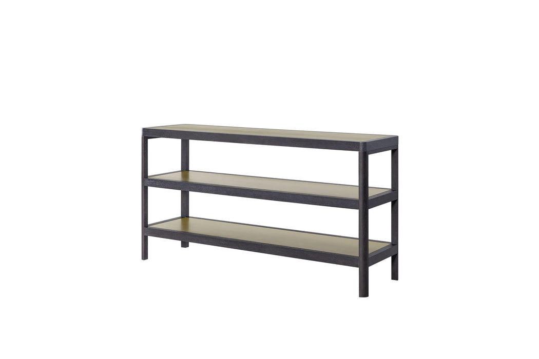 Console Table With Insets - Black