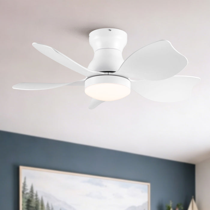 Low Profile Flush Mount Ceiling Fan With Light Daily Nest