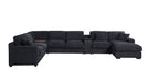 Celine - Fabric Corner Sectional Sofa With Right-Facing Chaise, Cupholders, And Charging Ports Lilola Home