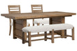 Plum Creek - 4 Piece Extendable Trestle Dining Table Set Magnussen Furniture