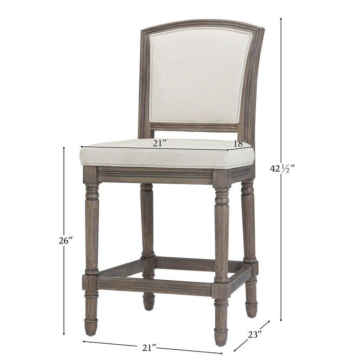 Stool With Upholstered Seat And Back Home Essentials