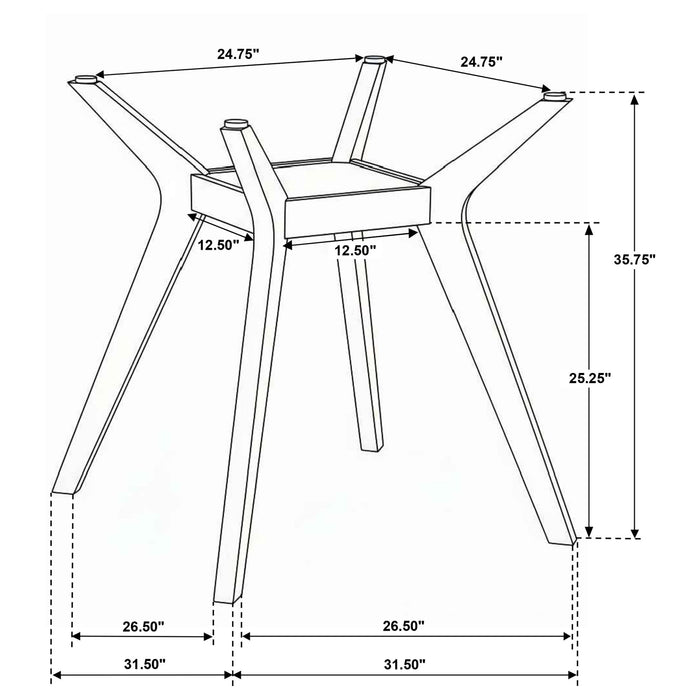 Flynn - 5 Piece Counter Height Dining Set Furniture Max